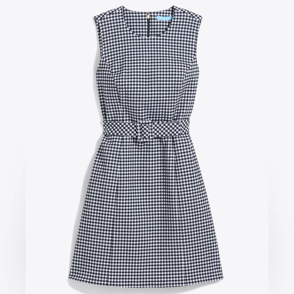 Draper James Dresses & Skirts - Draper James Black and White Gingham Belted Mini Dress